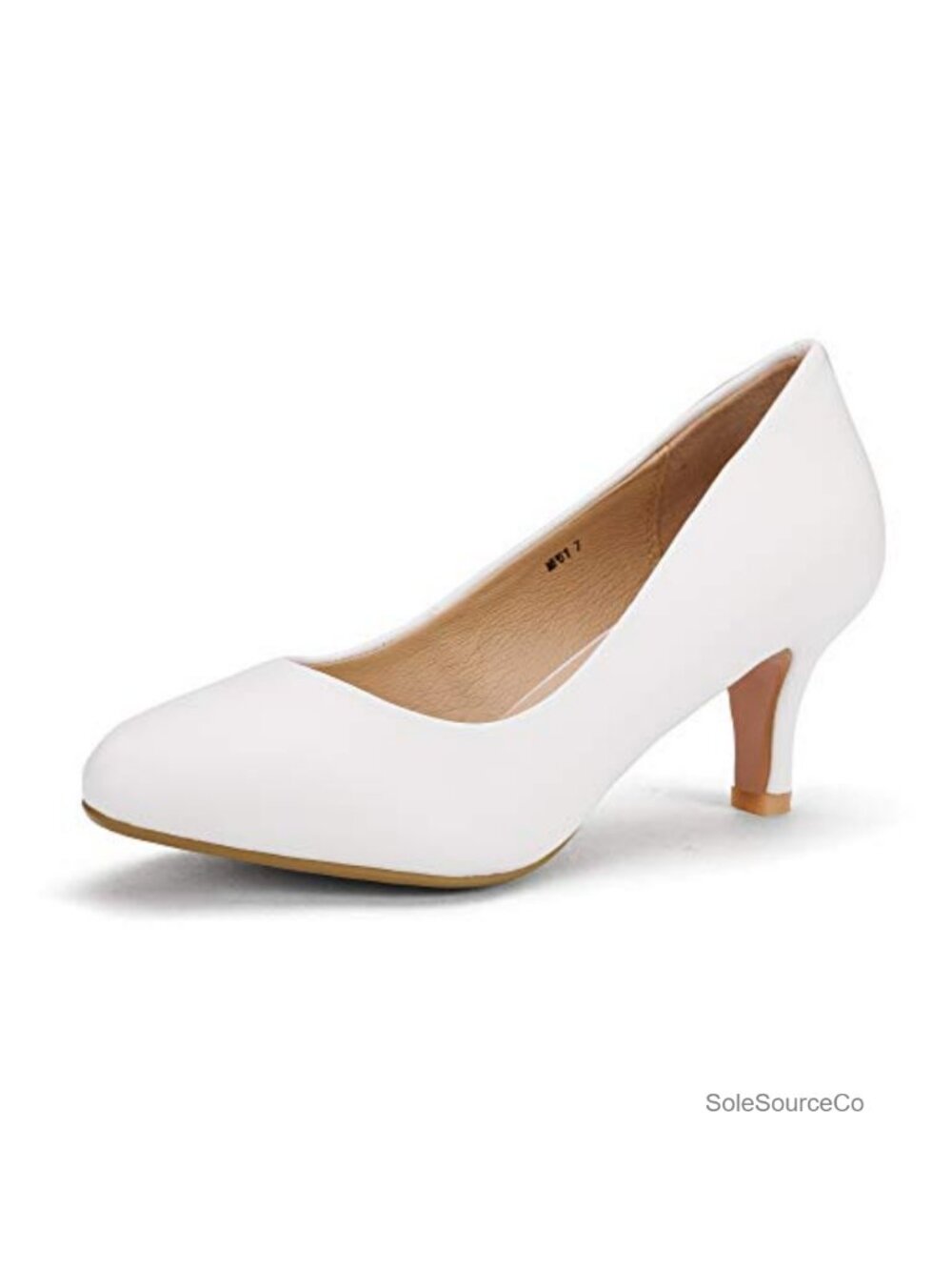 Women's Low Kitten Heels Pumps Round Toe Wedding Dress Shoes